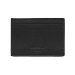 Salvatore Ferragamo // Men's Smooth Leather Card Holder Wallet // Black