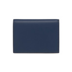 Salvatore Ferragamo // Smooth Leather Card Case Wallet // Blue