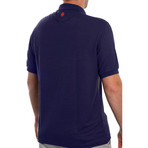 Lopi Short Sleeve Polo // Navy Blue + Logo (XS)