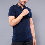 Acer Solid Short Sleeve Polo Shirt // Navy (2XL)