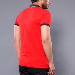 Danyon Solid Short Sleeve Polo Shirt // Red (S)