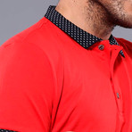 Danyon Solid Short Sleeve Polo Shirt // Red (S)