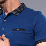 Lyndon Solid Short Sleeve Polo Shirt // Indigo (M)