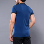 Lyndon Solid Short Sleeve Polo Shirt // Indigo (M)