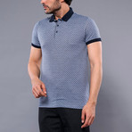 Finley Microprint Short Sleeve Polo Shirt // Gray (2XL)