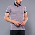 Lincoln Microprint Short Sleeve Polo Shirt // Purple (XL)