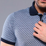 Finley Microprint Short Sleeve Polo Shirt // Gray (2XL)