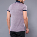 Lincoln Microprint Short Sleeve Polo Shirt // Purple (L)