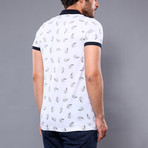 Kaven Pattern Short Sleeve Polo Shirt // White (2XL)