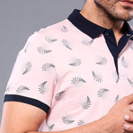 Jenson Floral Short Sleeve Polo Shirt // Pink (L)