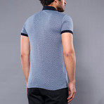 Finley Microprint Short Sleeve Polo Shirt // Gray (S)