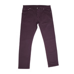 5 Pocket Denim Pants // Burgundy (Euro: 44)