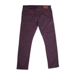 5 Pocket Denim Pants // Burgundy (Euro: 44)