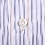 Isaia // Daniel Stripped Shirt // Multicolor (US: 15R)