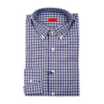 Isaia // Alessandro Checked Dress Shirt // Blue (US: 15R)