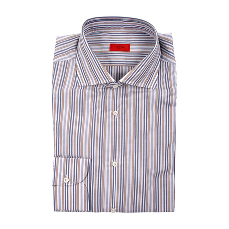 Isaia // Salvatore Stripped Shirt // Multicolor (US: 15R)