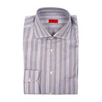 Isaia // Salvatore Stripped Shirt // Multicolor (US: 15.5L)