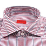 Isaia // Manuel Stripped Shirt // Multicolor (US: 15R)