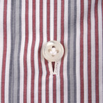 Isaia // Manuel Stripped Shirt // Multicolor (US: 15R)