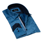 Amedeo Exclusive // Reversible Cuff Button-Down Shirt // Denim Blue (XL)