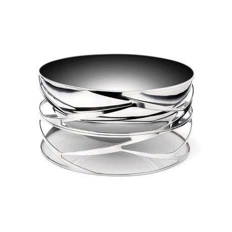 Trama Silver Plated Salad Bowl // 3L