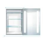 LED Medicine Cabinet Sliding Door + Dimmer + Defogger // 20"L x 30"W (Opens to the Right)