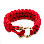 Bracelet //  Red + Gold Hardware (S)