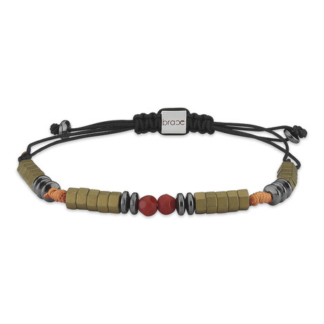 Stewart Bracelet // Khaki + Red