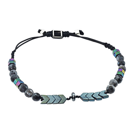 Edward Bracelet // Gray Turquois + Rainbow