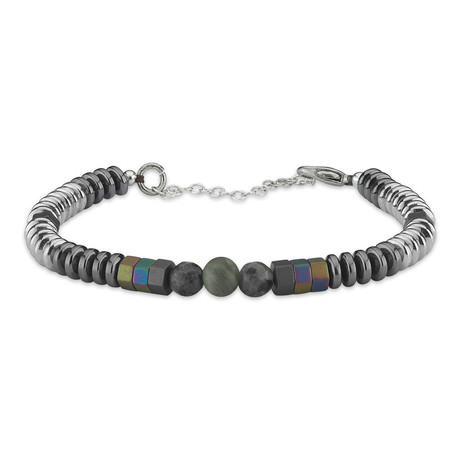 Charlie Bracelet // Silver + Black