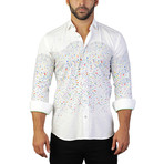 Fibonacci Fish Dress Shirt // White (M)