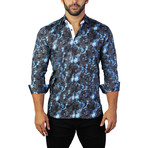 Maceoo // Fibonacci Space Dress Shirt // Blue (XL)