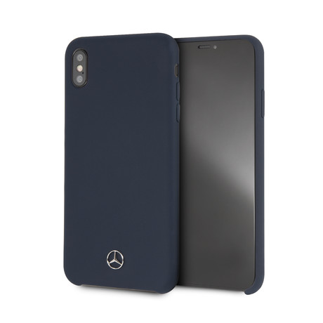 Slim Fit Silicone Case + Microfiber Interior Shock Absorption // iPhone XS Max (Navy)