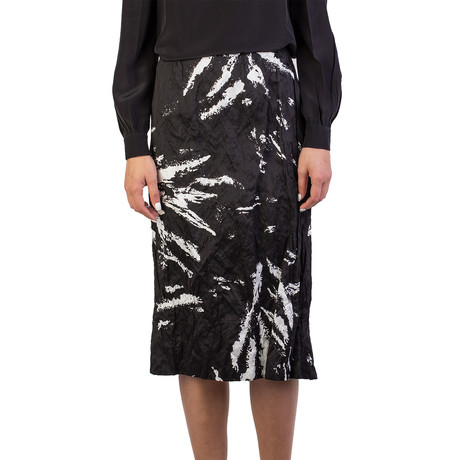 Miu Miu // Cotton Metal Fiber Blend Crinkled Long Skirt // Black (US: 2)