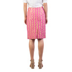 Miu Miu // Cotton Blend Floral Print Skirt // Gold (US: 4)