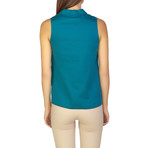 Miu Miu // Cotton Sleeveless Blouse Shirt // Turquoise (US: 2)