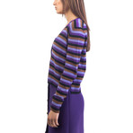 Prada // Cashmere Striped Cardigan // Purple (US: 2)