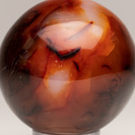 Polished Carnelian Sphere // On Stand