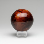 Polished Carnelian Sphere // On Stand