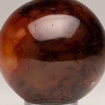 Polished Carnelian Sphere // On Stand