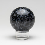 Polished Indigo Gabbro Jasper Sphere // On Stand