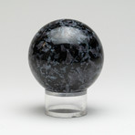 Polished Indigo Gabbro Jasper Sphere // On Stand