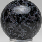 Polished Indigo Gabbro Jasper Sphere // On Stand