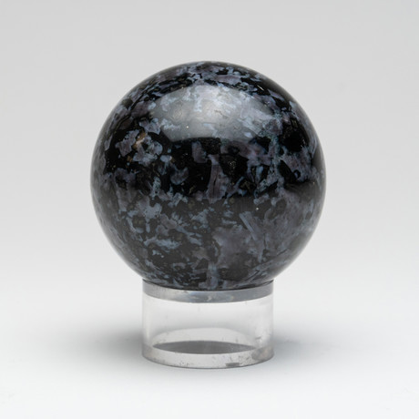 Polished Indigo Gabbro Jasper Sphere // On Stand