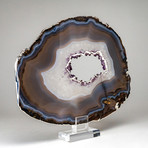 Large Natural Agate Slice // With Stand