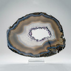 Large Natural Agate Slice // With Stand