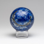 Polished Lapis Lazuli Sphere // On Stand