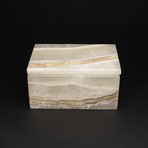 Rectangular Mexican Onyx Box // White // 3lbs