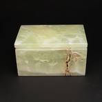 Rectangular Mexican Onyx Box // Green // 3lbs