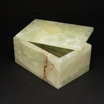 Rectangular Mexican Onyx Box // Green // 3lbs